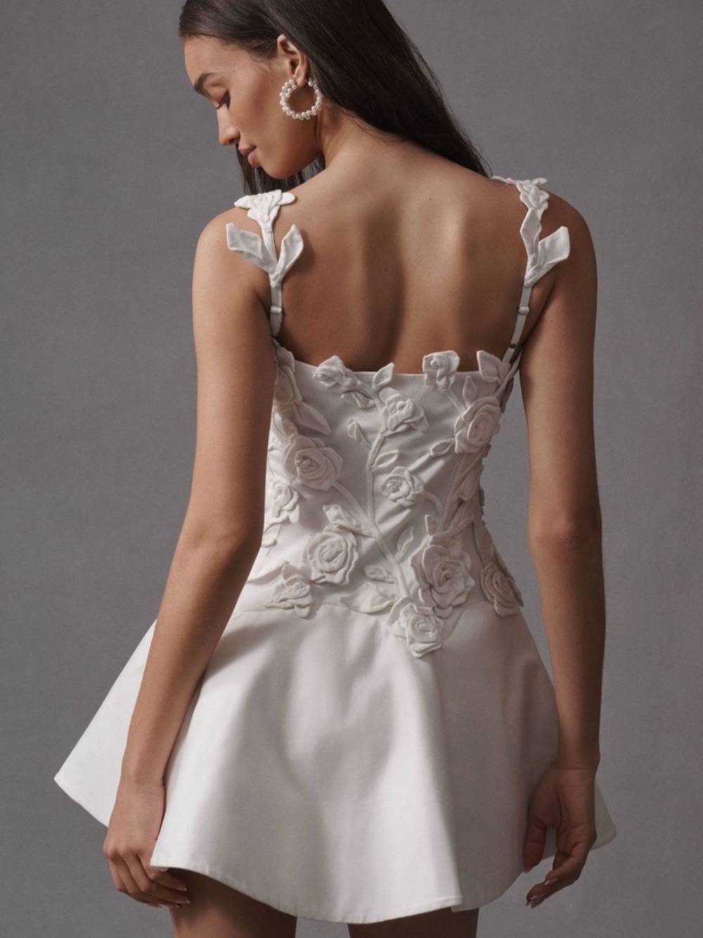 BHLDN White Floral Appliqué Mini Dress - Picture 2 of 5